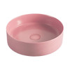 Matte pink round above counter basin