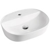 Gloss white above counter rectangle basin, soft edges