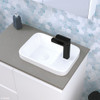 Gloss white semi inset rectangle basin Gloss white semi inset rectangle basin