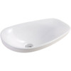 Gloss white semi inset oyster basin