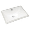 Gloss white undermount rectangle basin