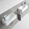Gloss white wall hung rectangle basin