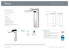 Specification sheet for the Lincoln Tall Basin Mixer.