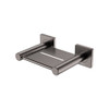 Gun metal soap shelf with square wall mount