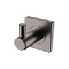 Gun metal robe hook with square wall mount