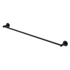 matte black round towel rail, 900mm