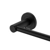 matte black round towel rail, 900mm