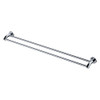 Chrome round double towel rail.