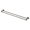 Gun metal round double towel rail.