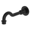 Matte black traditional fixed bath outlet or basin spout.