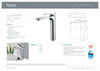 Specification sheet for the  Luciana Tall Basin Mixer by Fienza