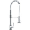 Chrome, tall coil sink mixer with round pin handle