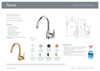 Specification sheet for the  Eleanor Goose-neck Basin Mixer by Fienza