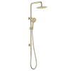 Urban brass Twin shower head on a round rail