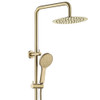 Urban brass Twin shower head on a round rail
