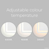 Changeable colour temperature (6000, 4000 or 3000K)