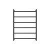 Matte black Kaya Heated Towel Rail, 600 x 800mm