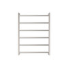 Brushed nickel Kaya Heated Towel Rail, 600 x 800mm