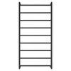Matte black Kaya Heated Towel Rail, 600 x 1200mm