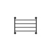 Lillian Heated Towel Rail, 600 x 458mm, Modern vintage design, Matte Black