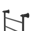 Lillian Heated Towel Rail, 600 x 808mm, Modern vintage Matte Black