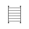 Lillian Heated Towel Rail, 600 x 808mm, Modern vintage Matte Black