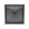 Hana 32L Single Kitchen Sink, PVD Carbon Metal