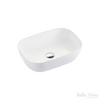 White Lina Ceramic Basin - 460x320x135mm