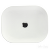 Rectangle white Lina Ceramic Basin with centered waste hole - 500x400x145mm
