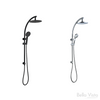 Dual Shower Rail with Rain Fall Head - 'Curved' Round