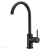 Matte Black Hali Sink Mixer with slim pin handle and round gooseneck spout