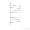 Chrome round towel ladder with 8 rungs.