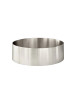 Brushed nickel Stainless Steel round basin. Product Image.