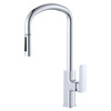 Product image of the chrome Tono kitchen or laundry pull-out sink mixer by Fienza.