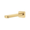 Product image of the Tono Basin/Bath Wall Outlet, 180mm in urban brass. Rectangle spout on a square backing plate.