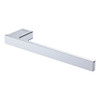 Product image of the Tono Hand Towel Holder in chrome. Rectangle wall mount with a long rail for hand towel.