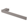 Product image of the Tono Hand Towel Holder in gun metal. Rectangle wall mount with a long rail for hand towel.
