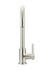 Round Gooseneck Kitchen Mixer with Pin Handle in Brushed Nickel