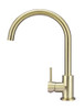 Round Gooseneck Kitchen Mixer with Pin Handle in Tiger Bronze.