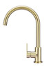 Round Gooseneck Kitchen Mixer with Paddle Handle in Tiger Bronze.