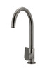 Round Gooseneck Kitchen Mixer with Paddle Handle in Shadow.