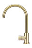 Round Gooseneck Kitchen Mixer with Pinless Handle in Tiger Bronze.