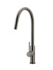 Round Piccola Pull Out Kitchen Mixer with Pin Handle in Gun Metal/Shadow