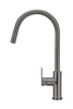 Round Piccola Pull Out Kitchen Mixer with Paddle Handle in Shadow.