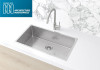 Lavello Kitchen Sink - Single Bowl 760 x 440 in brushed nickel.