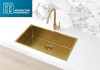 Lavello Kitchen Sink - Single Bowl 760 x 440 in brushed bronze gold.
