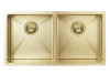 Lavello Kitchen Sink - Double Bowl 860 x 440 in brushed bronze gold.