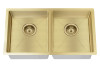 Lavello Kitchen Sink - Double Bowl 860 x 440 in brushed bronze gold.