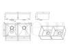 Specification Sheet for the Lavello Kitchen Sink - Double Bowl 860 x 440 by Meir.