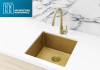 Lavello Kitchen Sink - Single Bowl 450 x 450 in brushed bronze gold.